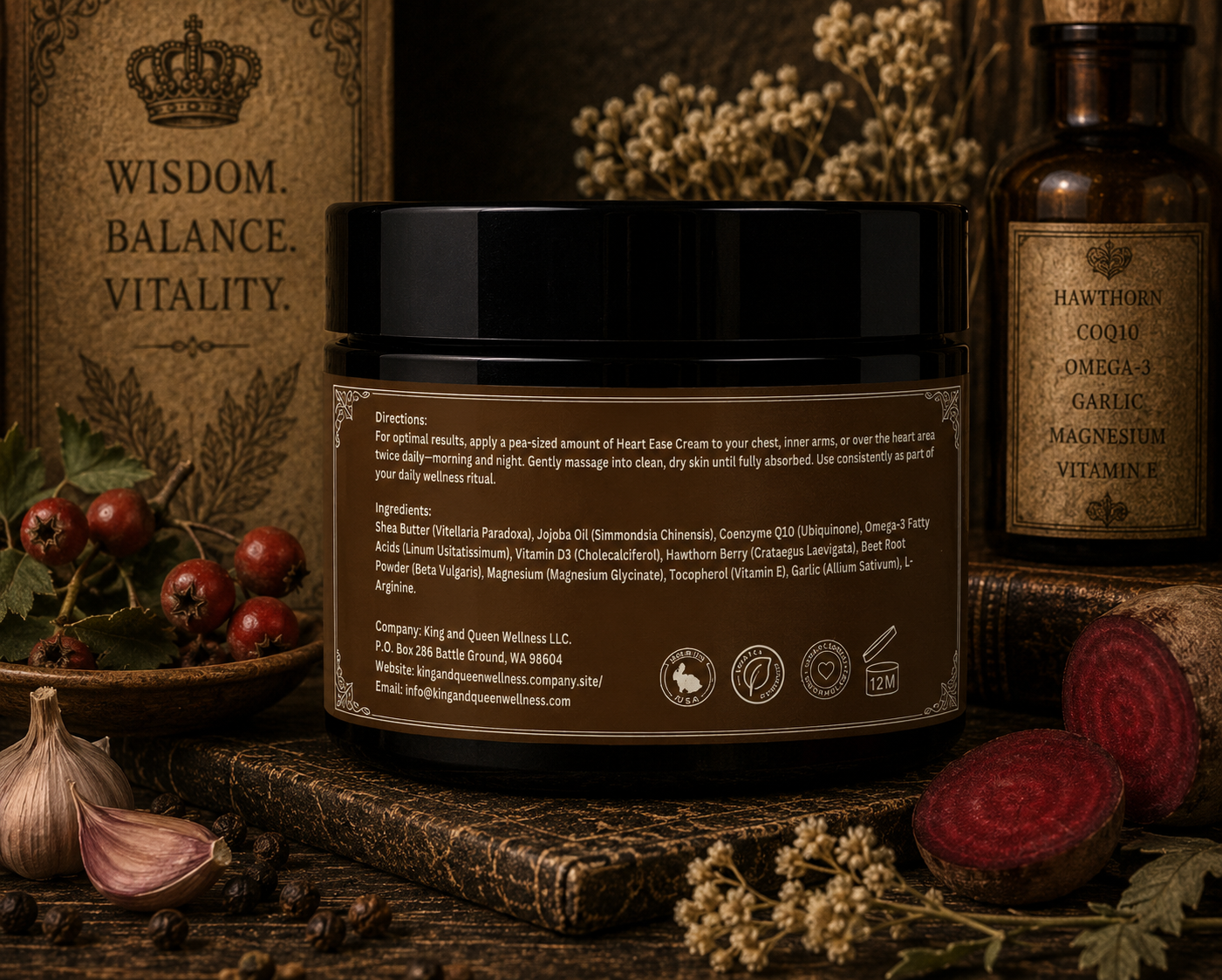 Heart Ease – Circulation & Vitality Cream with CoQ10, Hawthorn and Beet Root