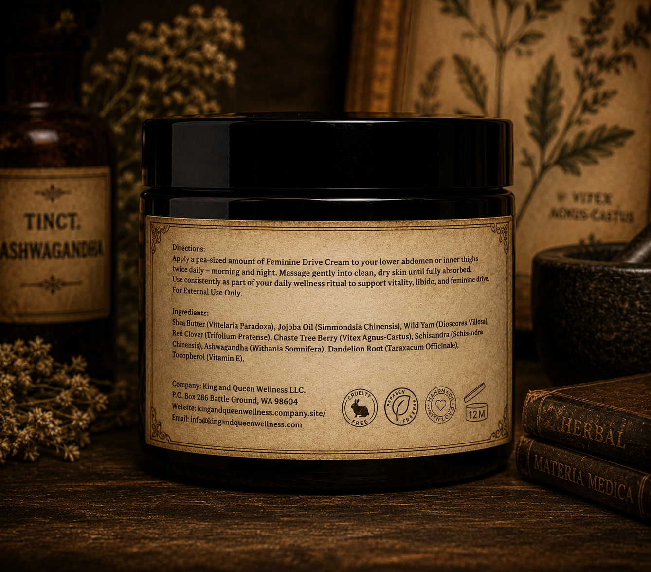 Hot Flash Cream | Wild Yam, Vitex & Red Clover | Botanical Body Cream |