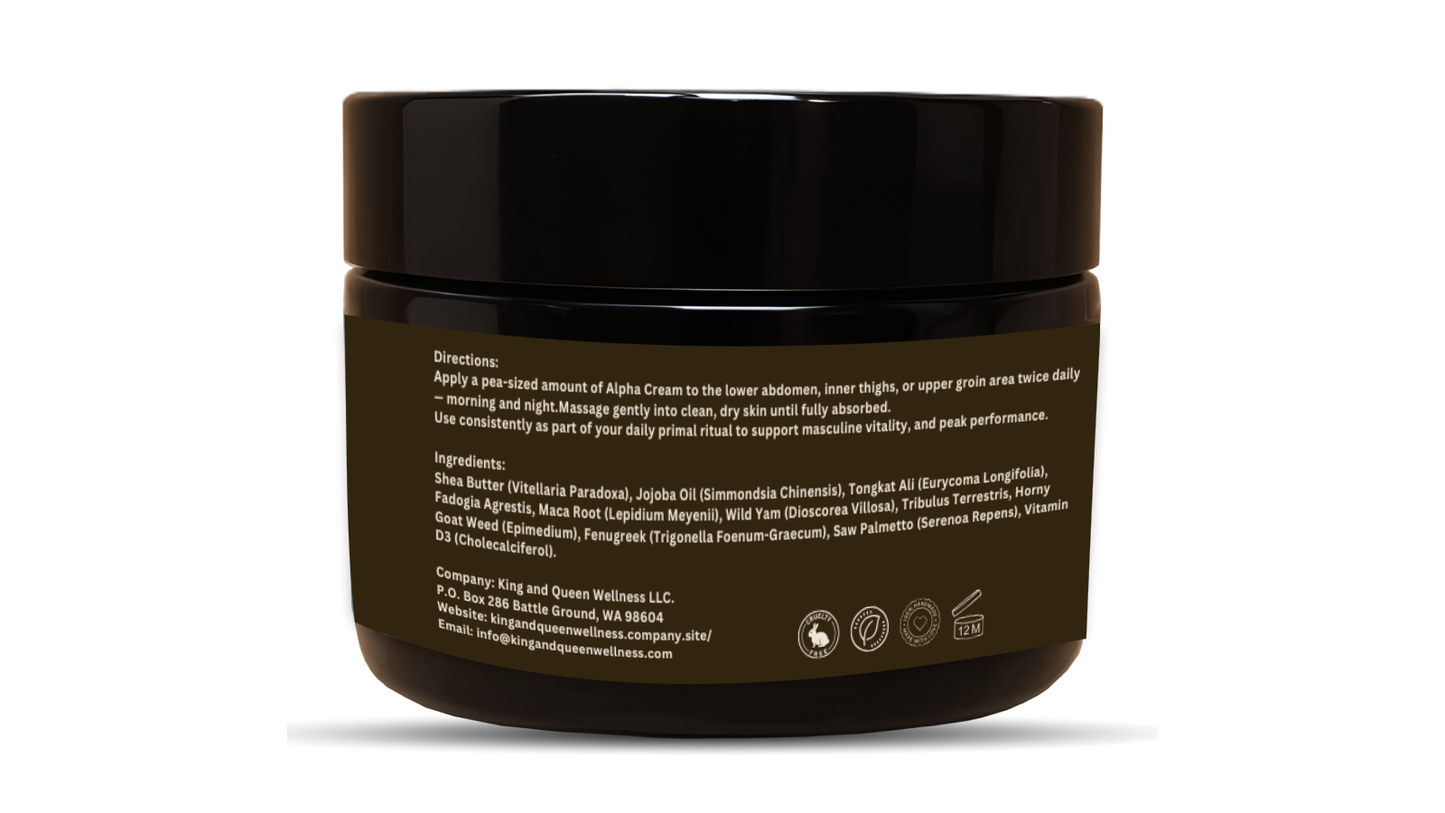 Alpha – Men’s Hormone Balance Drive Strength Vitality Cream • Maca • Tongkat