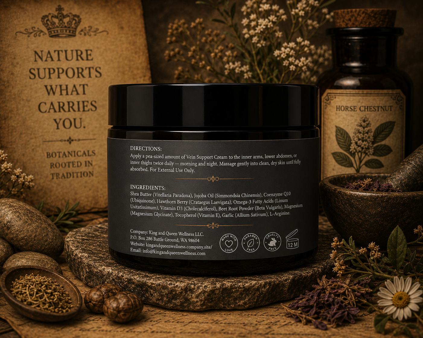 Vein Support – Circulation Leg Comfort Cream for Flow Warmth Daily Wellness