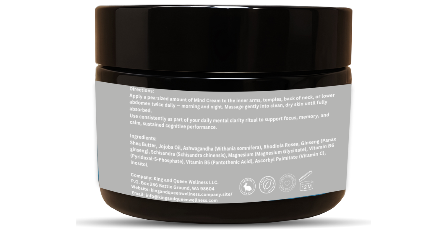 Mind Cream – Nootropic Herbal Blend for Focus Clarity and Daily Calm