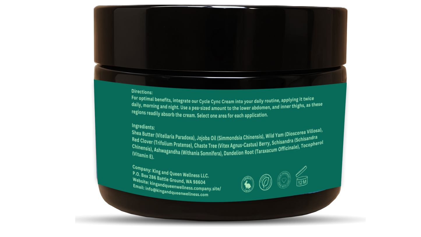 Cycle Sync Cream – Wild Yam, Chaste Tree, & Ashwagandha