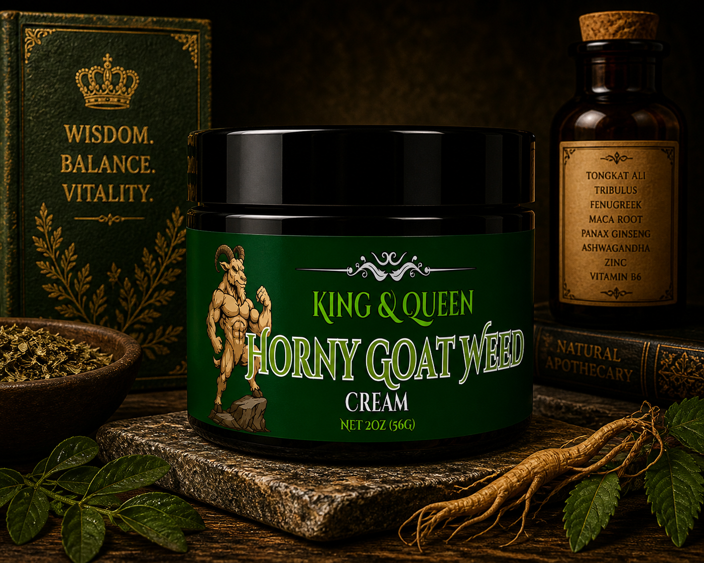 Horny Goat Weed – Men’s Drive Libido Energy Cream • Maca