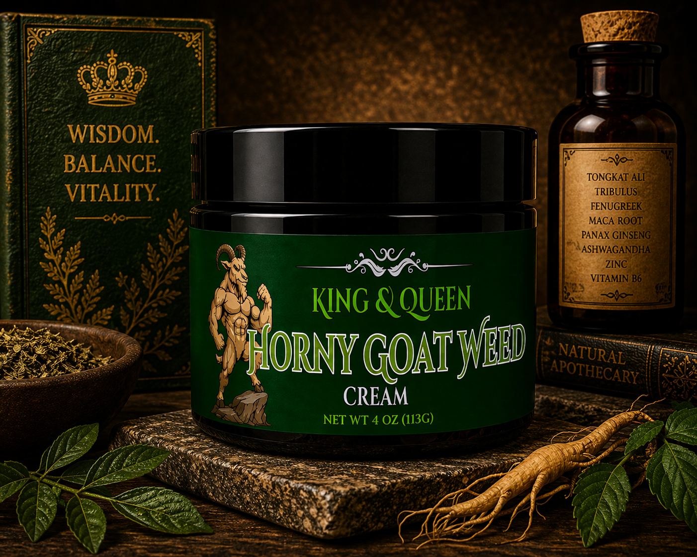 Horny Goat Weed – Men’s Drive Libido Energy Cream • Maca
