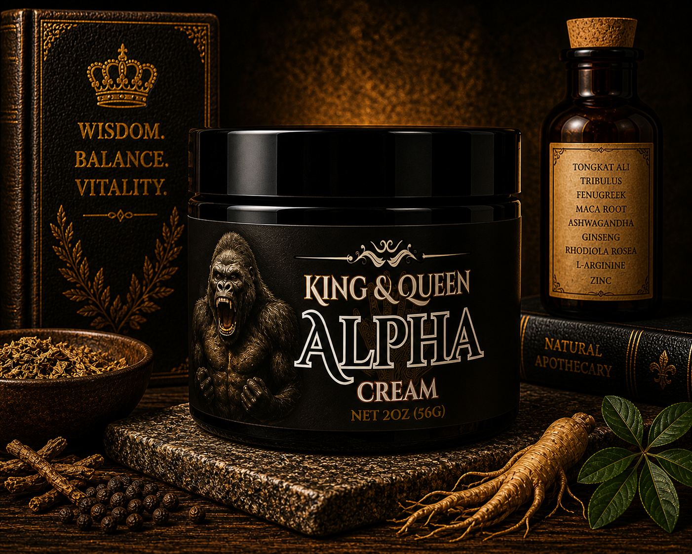 Alpha – Men’s Hormone Balance Drive Strength Vitality Cream • Maca • Tongkat