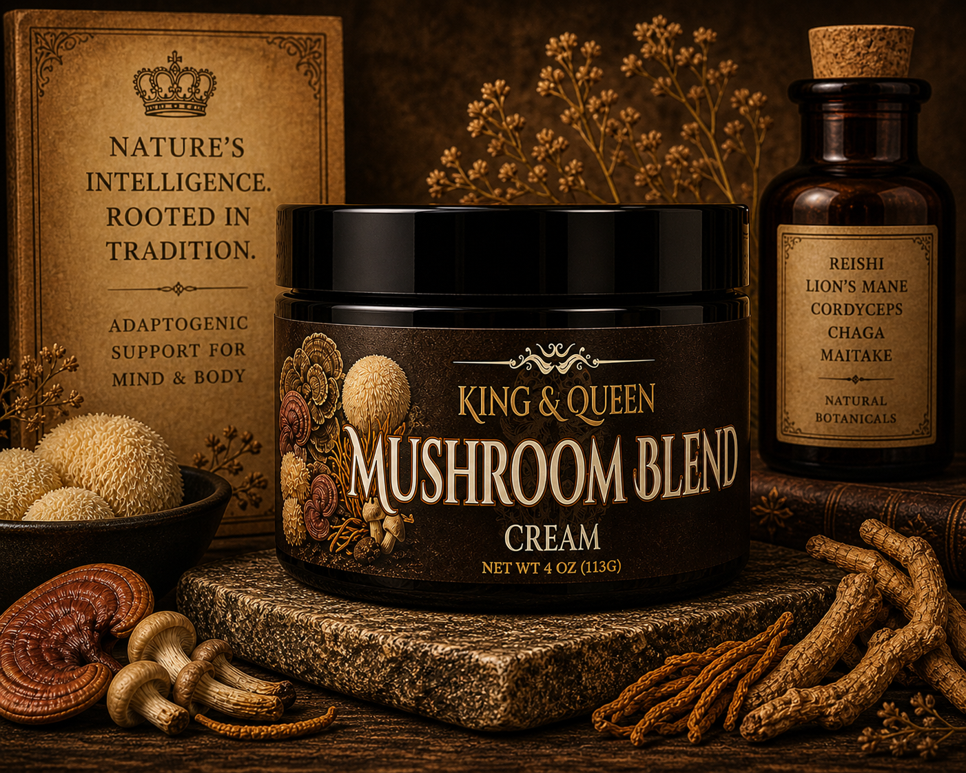 6 Mushroom Blend – Daily Adaptogenic Cream for Focus, Balance