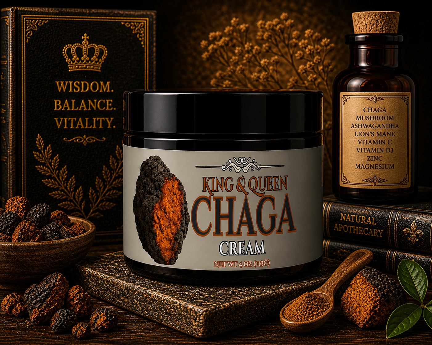 Chaga – Mushroom Antioxidant Cream for Skin Defense Glow & Vitality