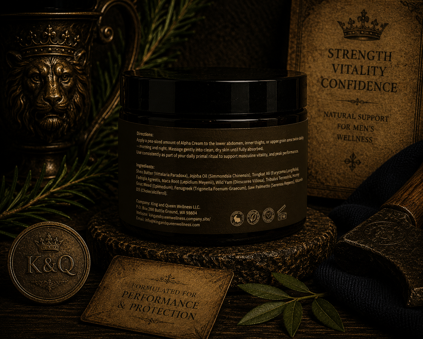 Alpha – Men’s Hormone Balance Drive Strength Vitality Cream • Maca • Tongkat