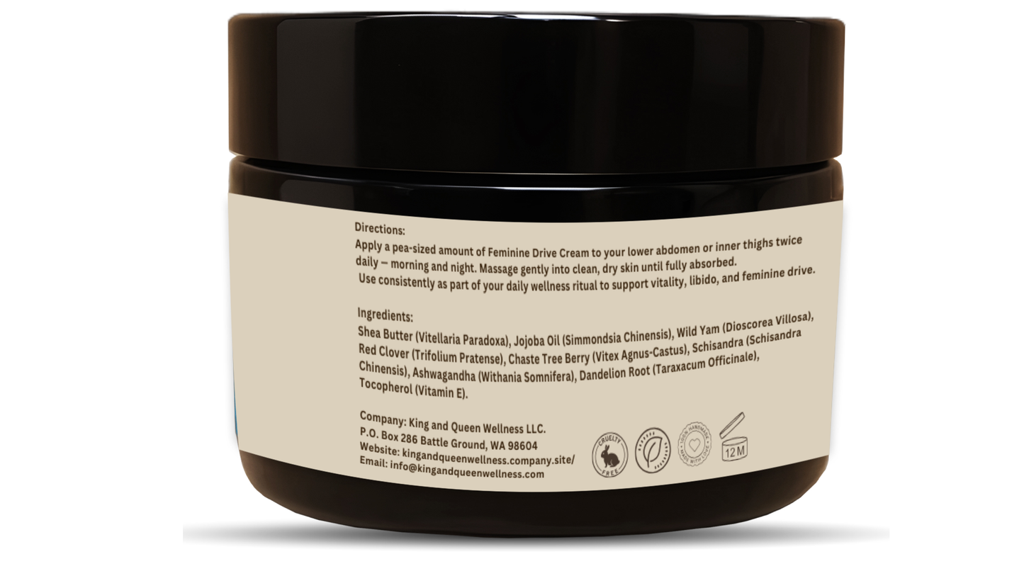 Feminine Drive – Women’s Libido Hormone Balance Energy Cream • Wild Yam